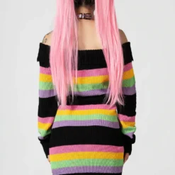 New Arrivals Killstar Good Vibes Knit Sweater Dress