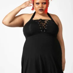 Killstar Gothica Halter Dress Ladies