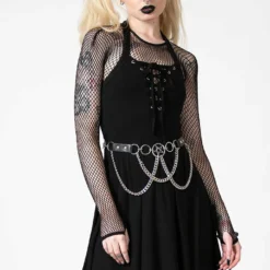Killstar Gothica Halter Dress Ladies