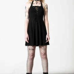 Killstar Gothica Halter Dress Ladies