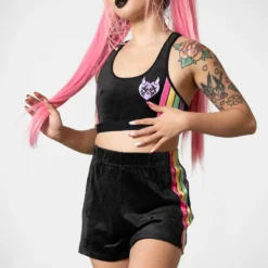 Killstar Groovy Velour Shorts