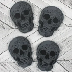Gothic Gifts Set Of 4 Skull Coasters Homeware