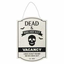Gothic Gifts Dead And Breakfast Hanging Sign Homeware