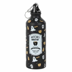 Gothic Gifts Witches Brew Metal Water Bottle Homeware