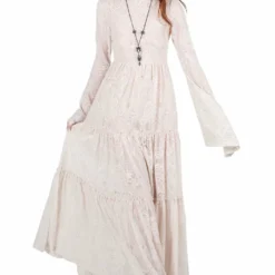 Killstar Hecate Lace Maxi Dress Ivory Ladies