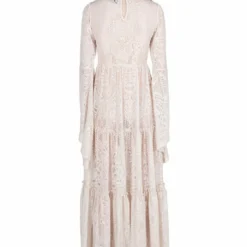 Killstar Hecate Lace Maxi Dress Ivory Ladies