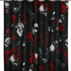 Killstar Haunted Garden Shower Curtain