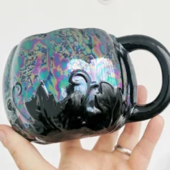 New Arrivals Weird & Wonderful Ceramics Oil Slick Pumpkin Mug