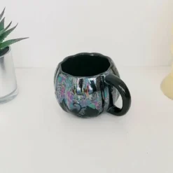 New Arrivals Weird & Wonderful Ceramics Oil Slick Pumpkin Mug
