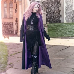 Necessary Evil Purple Lined Selene Coat