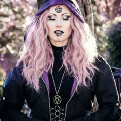 Necessary Evil Purple Lined Selene Coat