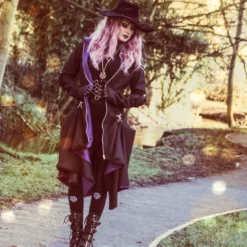 Necessary Evil Purple Lined Selene Coat