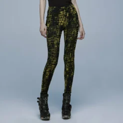 Punk Rave Xenobia Ragged Leggings Yellow / Black Ladies