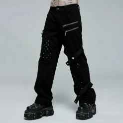 Punk Rave Jett Black Trousers Ladies