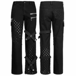 Punk Rave Jett Black Trousers Ladies