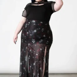 Killstar Kleadora Mesh Maxi Skirt