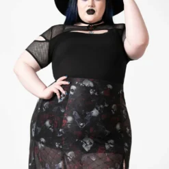 Killstar Kleadora Mesh Maxi Skirt