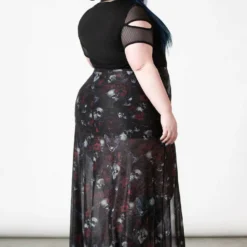 Killstar Kleadora Mesh Maxi Skirt