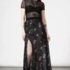 Killstar Kleadora Mesh Maxi Skirt