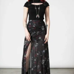 Killstar Kleadora Mesh Maxi Skirt