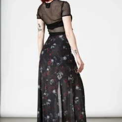 Killstar Kleadora Mesh Maxi Skirt