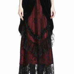 Dark In Love Arabella Red Maxi Skirt Ladies