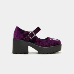 Koi Footwear Koi Della Purple Velvet Witch Mary Janes Ladies