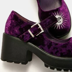 Koi Footwear Koi Della Purple Velvet Witch Mary Janes Ladies