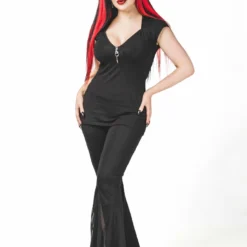 Ladies Necessary Evil Luna Cap Sleeve Top
