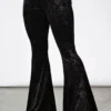 Ladies Killstar Magick Mourning Velvet Flares