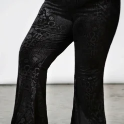 Ladies Killstar Magick Mourning Velvet Flares