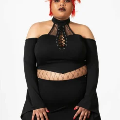 Ladies Killstar Maidenhead Cold Shoulder Top