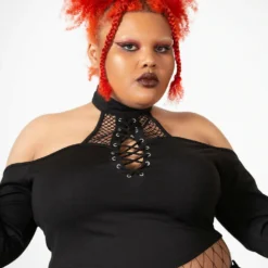 Ladies Killstar Maidenhead Cold Shoulder Top