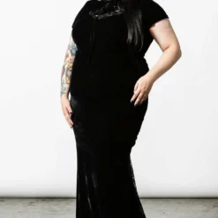 Killstar Malady Lace-Up Top Black Ladies