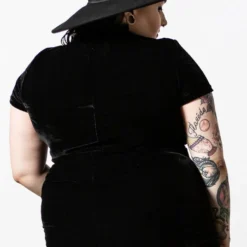 Killstar Malady Lace-Up Top Black Ladies