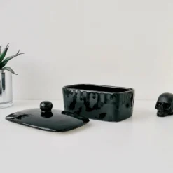 Weird & Wonderful Ceramics Matte Black Bat Butter Bowl New Arrivals