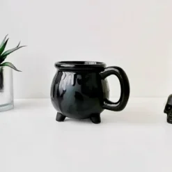 Weird & Wonderful Ceramics Matte Black Bat Cauldron Mug New Arrivals