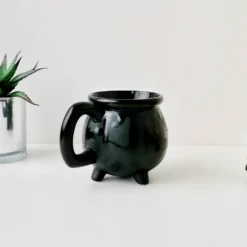 Weird & Wonderful Ceramics Matte Black Bat Cauldron Mug New Arrivals