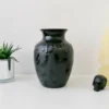 Weird & Wonderful Ceramics Matte Black Bat Curved Vase