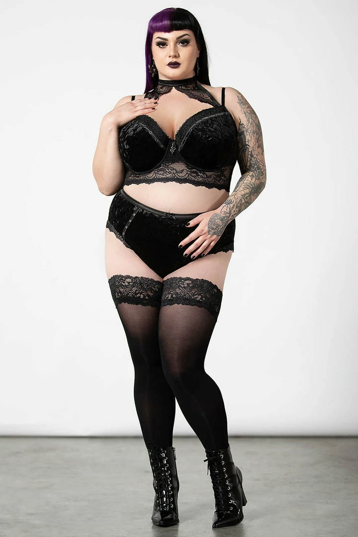 Killstar Mercy Lace Bra Black - Gothic Plus Size Lingerie for Women 4 Killstar Mercy Lace Bra Black