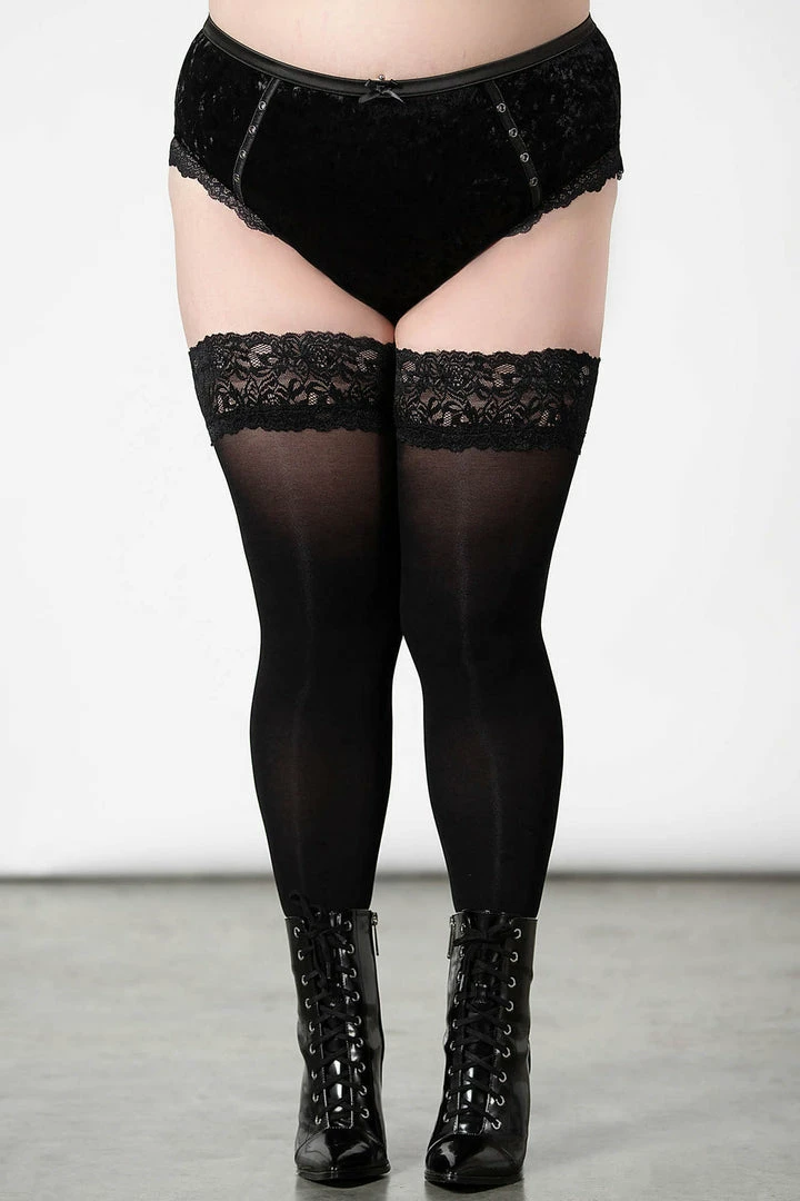 Killstar Mercy Lace Panty Black - Plus Size Gothic Underwear for Women 8 Plus Sizes Killstar Mercy Lace Panty Black