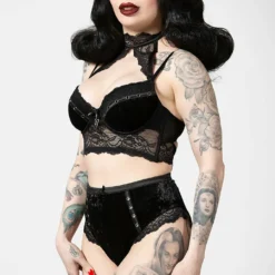 Plus Sizes Killstar Mercy Lace Panty Black