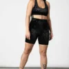 Killstar Misfortune Velvet Cycle Shorts Ladies