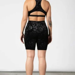 Killstar Misfortune Velvet Cycle Shorts Ladies