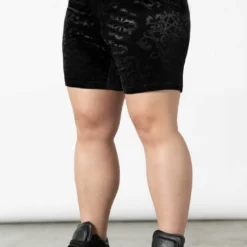 Killstar Misfortune Velvet Cycle Shorts Ladies