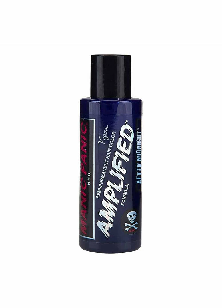 Amplified Manic Panic Semi Permanent Hair Colour - After Midnight Blue (EU Formula) | Vegan & Cruelty-Free 6 Amplified Manic Panic Semi Permanent Hair Colour EU Formula - After Midnight Blue