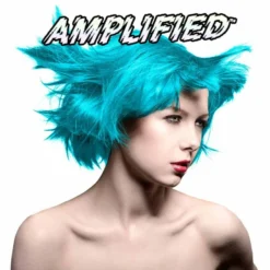 Amplified Manic Panic Semi Permanent Hair Colour EU Formula - Atomic Turquoise | Vegan & Cruelty-Free | Long-Lasting Vibrant Hair Dye 10 Amplified Manic Panic Semi Permanent Hair Colour EU Formula - Atomic Turquoise