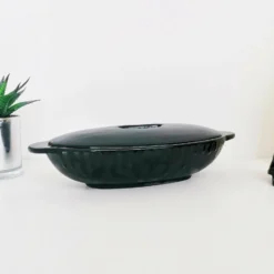 New Arrivals Weird & Wonderful Ceramics Matte Black Bat Oval Service Platter With Lid
