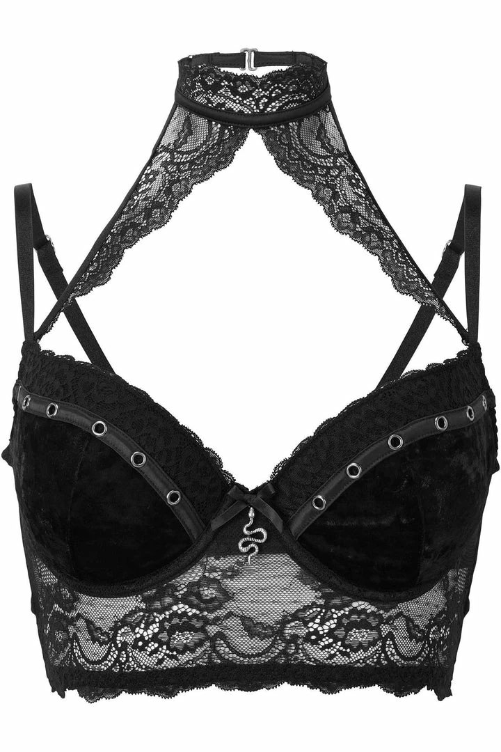 Killstar Mercy Lace Bra Black - Gothic Plus Size Lingerie for Women 7 Killstar Mercy Lace Bra Black