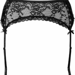 Killstar Mercy Lace Garter Belt Black